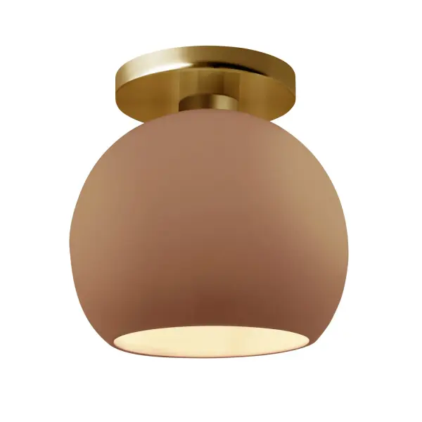 Collection: Radiance Finish: Adobe Width: 10.00" Height: 9.00" Canopy: .75" H x 5" Dia. Number of Bulbs: 1 Maximum Wattage: 100.00 W Bulb Type: A19 Country of Origin: USA Safety Listing: UL Safety Rating: Damp