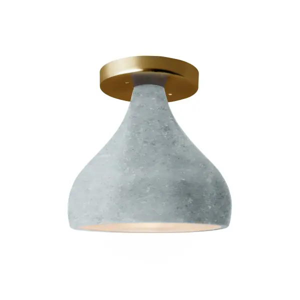 Collection: Radiance Finish: Concrete Width: 8.50" Canopy: .75" H x 5" Dia. Number of Bulbs: 1 Maximum Wattage: 100.00 W Bulb Base: E26 Country of Origin: USA Safety Listing: UL Safety Rating: Damp