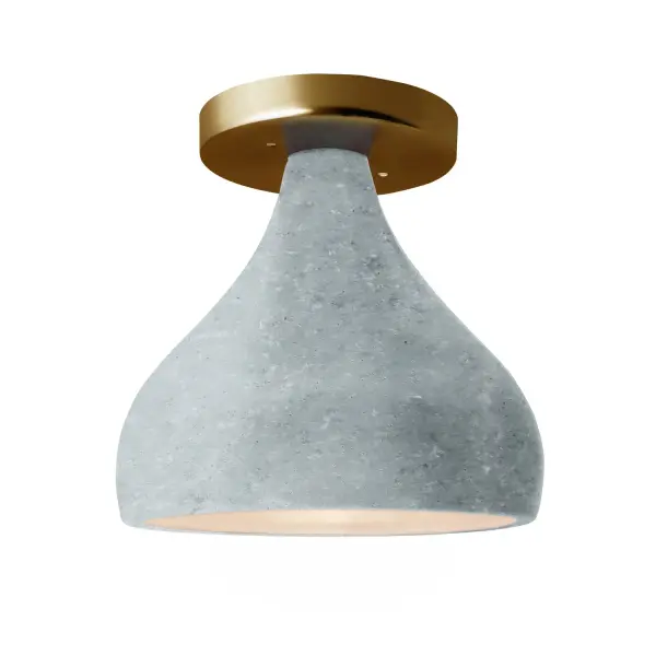 Collection: Radiance Finish: Concrete Width: 11.50" Height: 8.50" Canopy: .75" H x 5" Dia. Number of Bulbs: 1 Maximum Wattage: 100.00 W Bulb Base: E26 Country of Origin: USA Safety Listing: UL Safety Rating: Damp