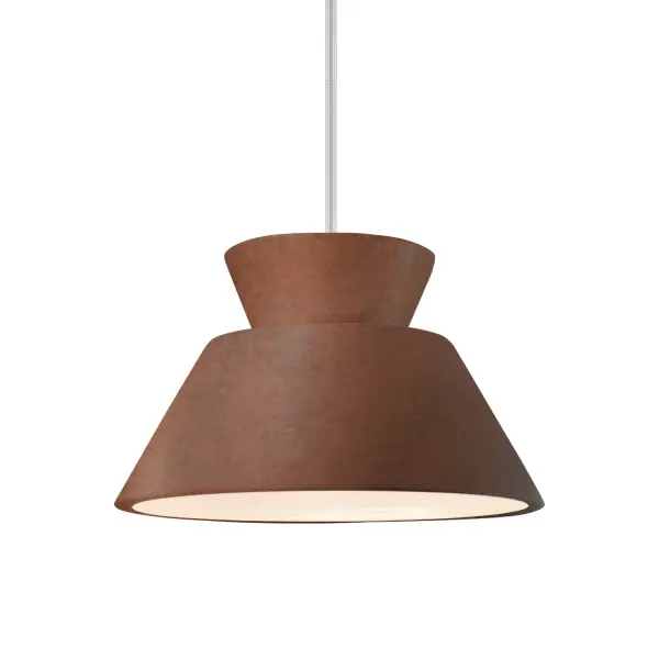 Collection: Radiance Finish: Antique Copper Width: 11.00" Height: 8.00" Canopy: .75" H x 5" Dia. Number of Bulbs: 1 Maximum Wattage: 40.00 W Bulb Type: A19 Country of Origin: USA Safety Rating: Damp