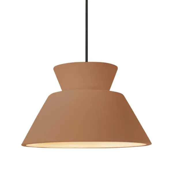 Collection: Radiance Collection Finish: Matte Black Width: 14.00" Height: 8.50" Canopy: .75" H x 5" Dia. Number of Bulbs: 1 Maximum Wattage: 40.00 W Bulb Type: A-19 Country of Origin: USA Safety Listing: UL Safety Rating: Damp