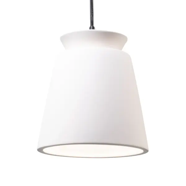 Collection: Radiance Finish: Bisque Width: 7.75" Height: 7.50" Canopy: .75" H x 5" Dia. Number of Bulbs: 1 Maximum Wattage: 40.00 W Bulb Type: A19 Country of Origin: USA Safety Rating: Damp