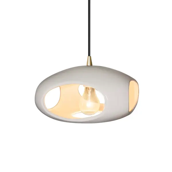 Collection: Radiance Finish: Bisque Width: 12.00" Height: 8.00" Canopy: .75" H x 5" Dia. Number of Bulbs: 1 Maximum Wattage: 40.00 W Bulb Type: A19 Country of Origin: USA Safety Rating: Damp