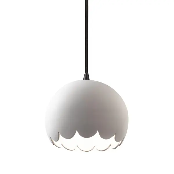 Collection: Radiance Finish: Bisque Width: 9.00" Height: 7.75" Canopy: .75" H x 5" Dia. Number of Bulbs: 1 Maximum Wattage: 40.00 W Bulb Type: A19 Country of Origin: USA Safety Rating: Damp