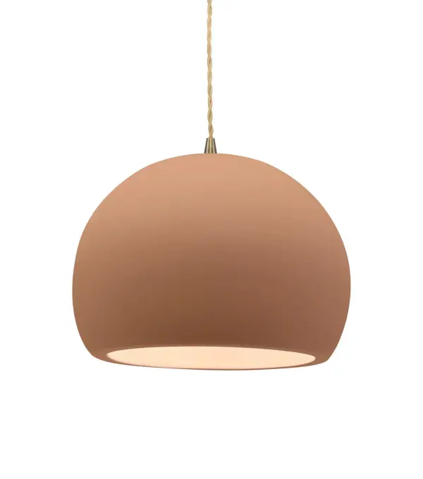Collection: Radiance Finish: Adobe Width: 10.00" Height: 7.75" Canopy: .75" H x 5" Dia. Number of Bulbs: 1 Maximum Wattage: 40.00 W Bulb Base: E26 Country of Origin: USA Safety Listing: UL Safety Rating: Damp