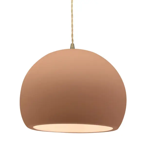 Collection: Radiance Finish: Adobe Width: 12.25" Height: 9.25" Canopy: .75" H x 5" Dia. Number of Bulbs: 1 Maximum Wattage: 40.00 W Bulb Base: E26 Country of Origin: USA Safety Listing: UL Safety Rating: Damp