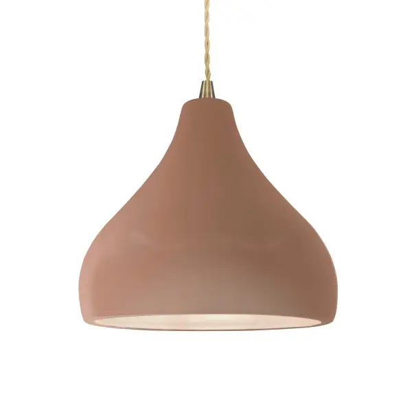Collection: Radiance Finish: Adobe Width: 11.50" Height: 8.00" Canopy: .75" H x 5" Dia. Number of Bulbs: 1 Maximum Wattage: 40.00 W Bulb Base: E26 Country of Origin: USA Safety Listing: UL Safety Rating: Damp
