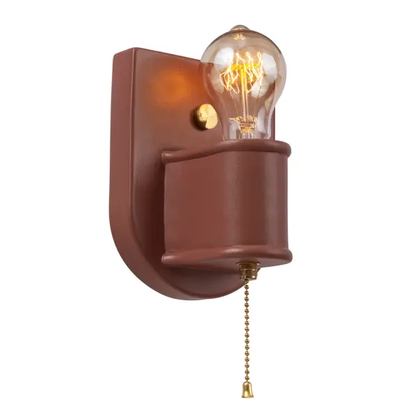 Collection: American Classics Finish: Canyon Clay Width: 5.00" Height: 6.75" Extension from Wall: 4.00" Number of Bulbs: 1 Maximum Wattage: 100.00 W Bulb Type: E26 Bulb Base: E26 Country of Origin: USA Safety Rating: Damp ADA