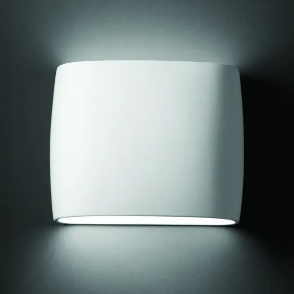 Collection: Ambiance Finish: Bisque Notes: This item is available in up to 30 hand-painted finishes, as well as unfinished ceramic bisque (BIS) which is paintable Width: 12.00" Height: 9.75" Extension from Wall: 4.00" Top to Outlet: 5.00" Number of Bulbs: 2 Maximum Wattage: 100.00 W Bulb Type: A19 Bulb Base: E26-Medium Country of Origin: USA Safety Listing: Damp ADA