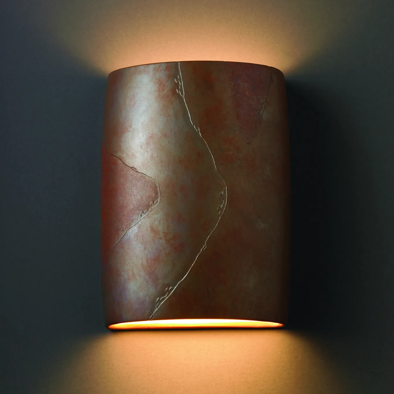 Ambiance Wall Sconce in Tierra Red Slate