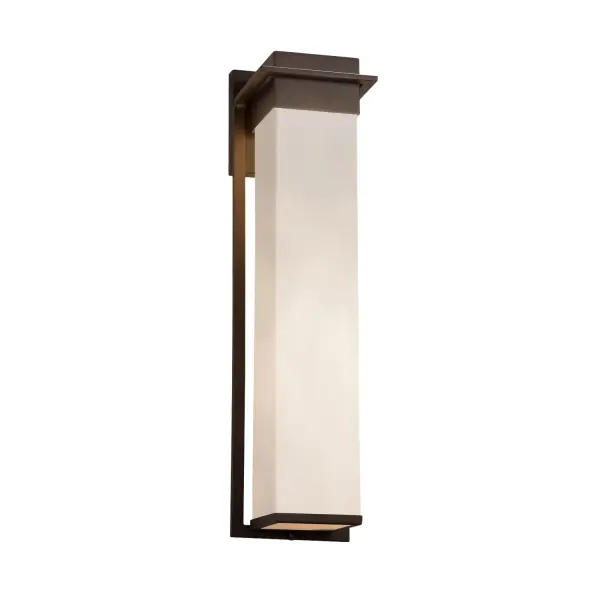 Collection: Clouds Finish: Dark Bronze Glass: Clouds Resin Width: 6.00" Height: 24.00" Extension from Wall: 6.50" Top to Outlet: 2.75" Maximum Wattage: 14.00 W Bulb Type: LED Light Source: LED Light Output: 1190.00 lm Safety Listing: ETL Safety Rating: Wet LED