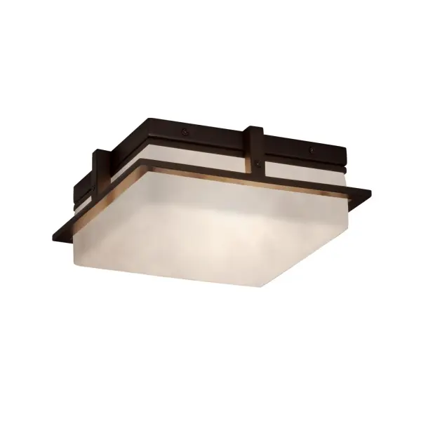 Collection: Clouds Finish: Dark Bronze Glass: Clouds Resin Width: 10.00" Height: 3.50" Length: 10.00" Maximum Wattage: 18.00 W Bulb Type: LED Light Source: LED Light Output: 1440.00 lm Safety Listing: ETL Safety Rating: Wet LED
