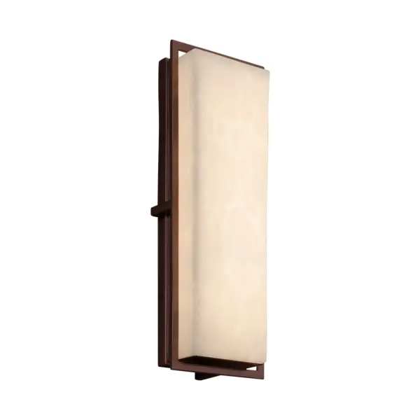 Collection: Clouds Finish: Dark Bronze Glass: Clouds Resin Width: 6.50" Height: 18.00" Extension from Wall: 3.50" Top to Outlet: 9.00" Maximum Wattage: 18.00 W Bulb Type: LED Light Source: LED Light Output: 1530.00 lm Color Temperature: 3000 K CRI: 90 Safety Listing: ETL Safety Rating: Wet ADA LED