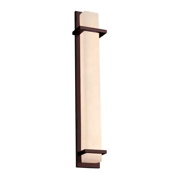 Collection: Clouds Finish: Dark Bronze Glass: Clouds Resin Width: 7.00" Height: 36.00" Extension from Wall: 4.00" Top to Outlet: 18.00" Maximum Wattage: 32.00 W Bulb Type: LED Light Source: LED Light Output: 2560.00 lm Safety Listing: ETL Safety Rating: Wet ADA LED
