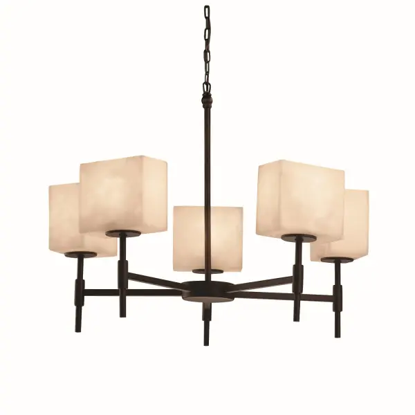 Collection: Clouds Finish: Dark Bronze Glass: Clouds Resin Width: 23.25" Height: 25.00" Canopy: .75" H x 5" Dia. Number of Bulbs: 5 Maximum Wattage: 60.00 W Bulb Type: B13 Torpedo Safety Listing: Damp Safety Rating: Damp