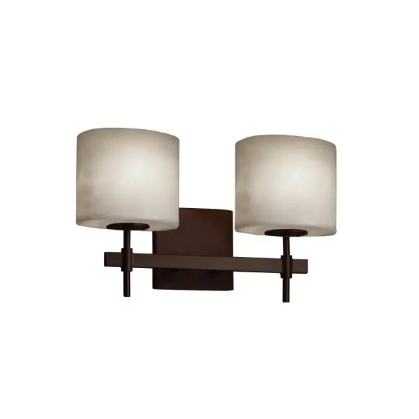 Collection: Clouds Finish: Dark Bronze Glass: Clouds Resin Notes: This fixture can be installed as an uplight or downlight Width: 15.50" Height: 9.50" Extension from Wall: 5.00" Top to Outlet: 6.50" Number of Bulbs: 2 Maximum Wattage: 60.00 W Bulb Type: B13 Torpedo Safety Listing: Damp Safety Rating: Damp