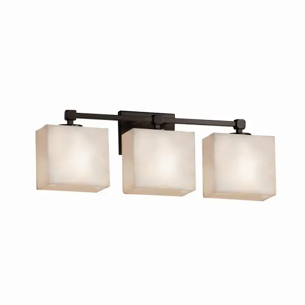 Collection: Clouds Finish: Dark Bronze Glass: Clouds Resin Notes: This fixture can be installed as an uplight or downlight Width: 23.50" Height: 7.25" Extension from Wall: 5.25" Top to Outlet: 5.00" Number of Bulbs: 3 Maximum Wattage: 60.00 W Bulb Type: B13 Torpedo Safety Listing: Damp Safety Rating: Damp