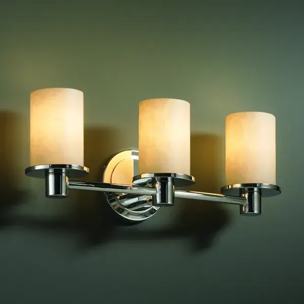 Collection: Clouds Finish: Polished Chrome Glass: Clouds Resin Notes: This fixture can be installed as an uplight or downlight. Also available in Brushed Nickel, Matte Black, Antique Brass, Polished Chrome finish. Width: 20.00" Height: 8.00" Extension from Wall: 6.75" Top to Outlet: 5.50" Number of Bulbs: 3 Maximum Wattage: 60.00 W Bulb Type: B13 Torpedo Bulb Base: Medium Light Source: Incandescent Safety Listing: Damp Safety Rating: Damp