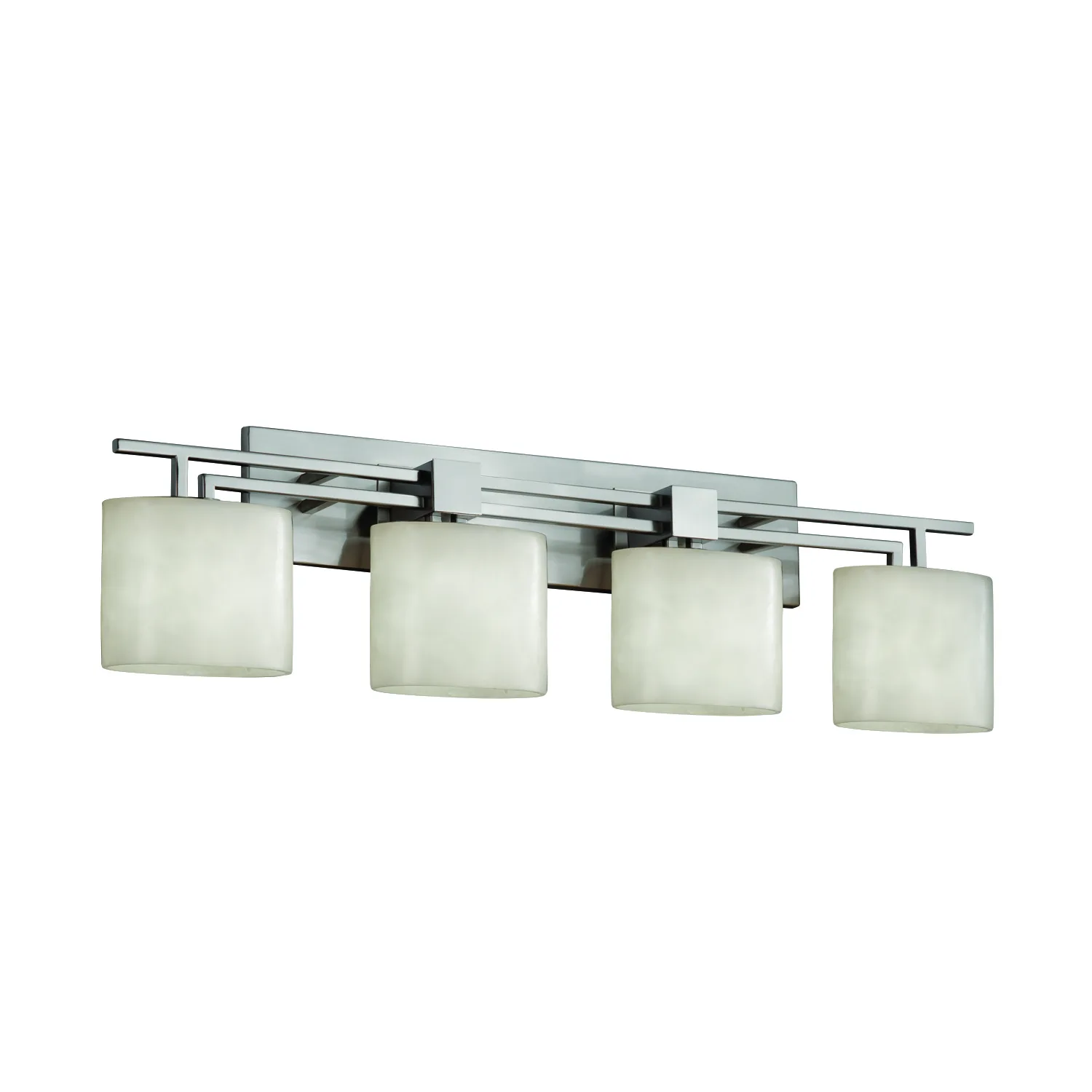 Clouds Four Light Bath Bar in Brushed Nickel