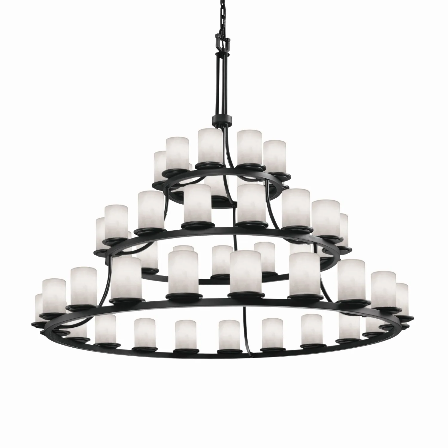 Clouds 45 Light Chandelier in Matte Black