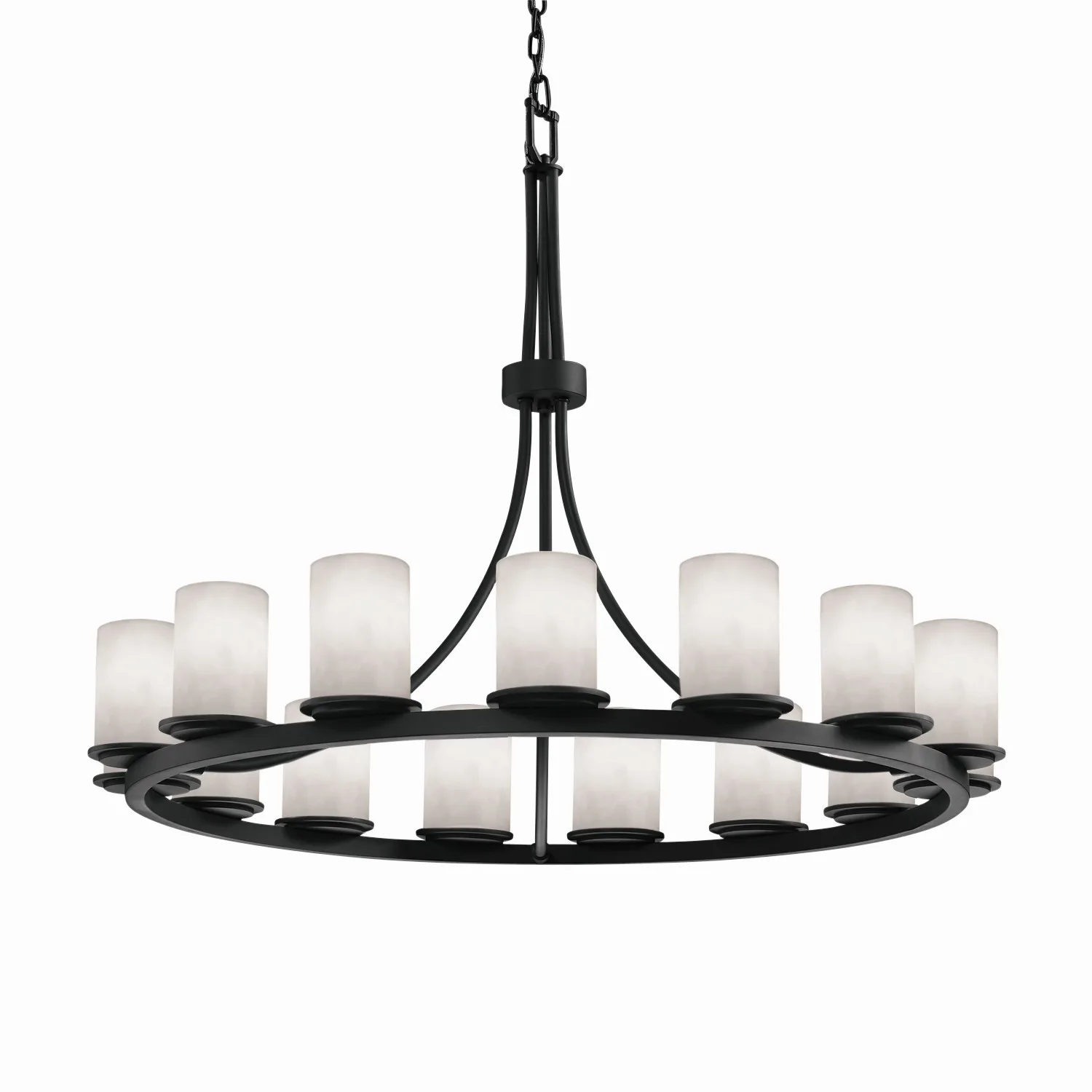 Clouds 15 Light Chandelier in Matte Black