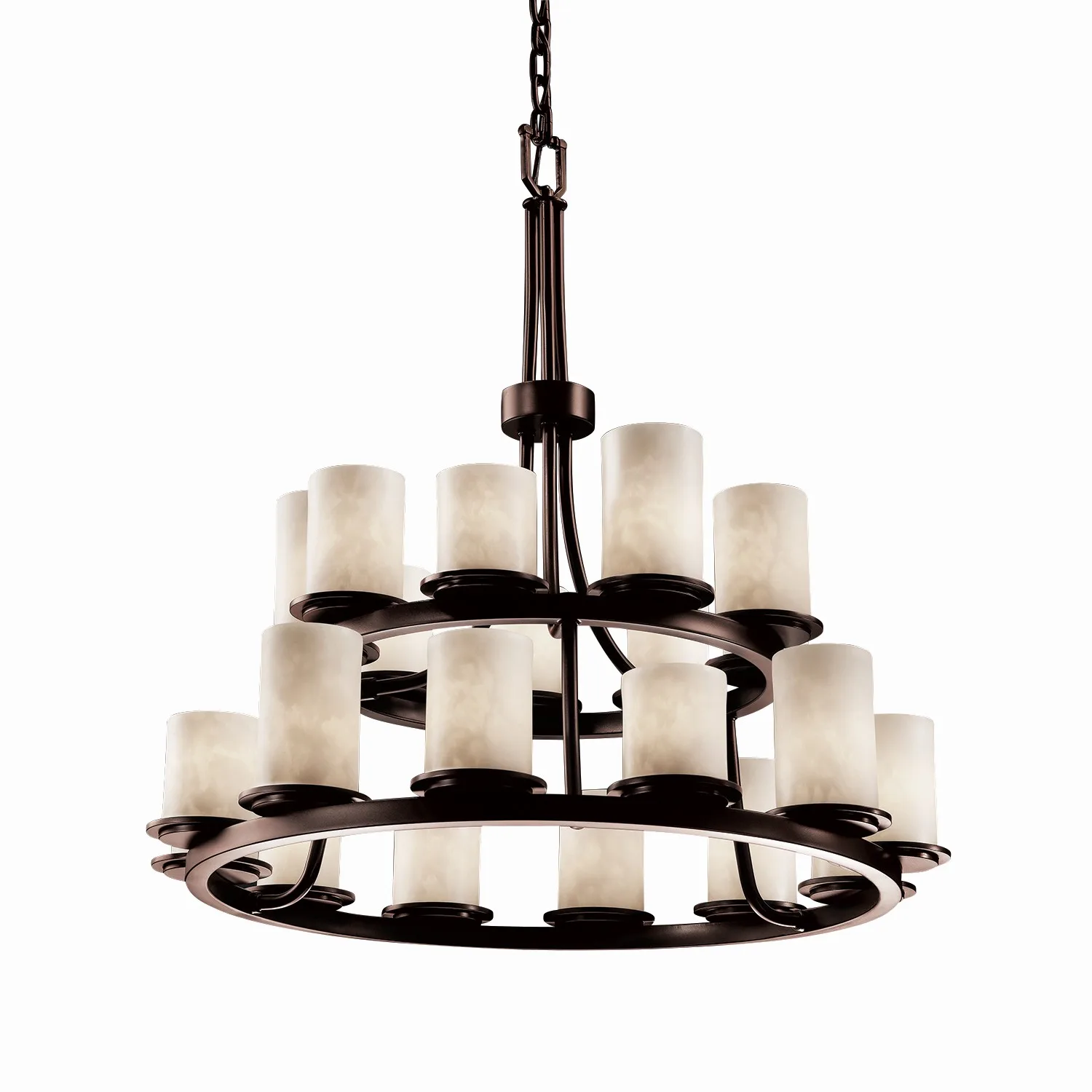 Clouds 21 Light Chandelier in Dark Bronze