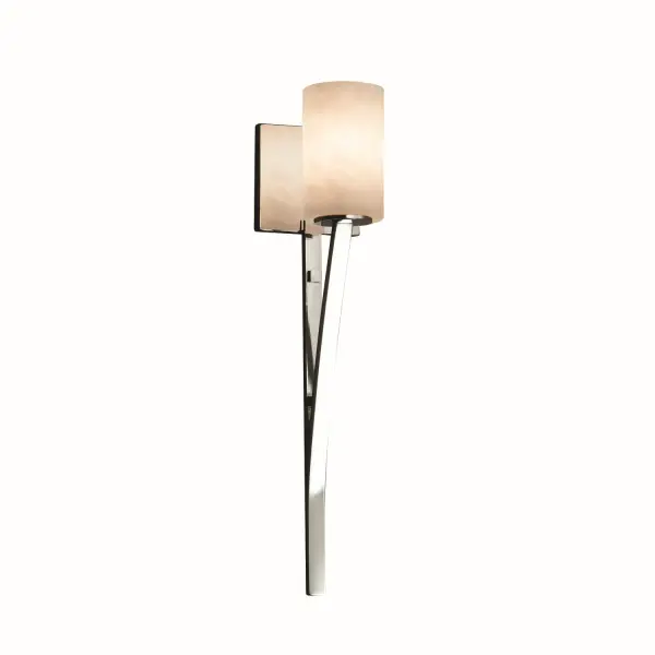 Collection: Clouds Finish: Polished Chrome Glass: Clouds Resin Width: 4.50" Height: 20.75" Extension from Wall: 6.00" Top to Outlet: 3.25" Number of Bulbs: 1 Maximum Wattage: 60.00 W Bulb Type: B13 Torpedo Safety Listing: Damp Safety Rating: Damp