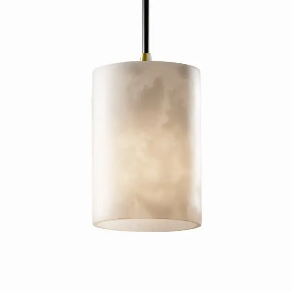 Collection: Clouds Finish: Antique Brass Glass: Clouds Resin Notes: Each shade includes 8 ft. of Black or White cord for adjustable drops. Also available in Brushed Nickel, Matte Black, Antique Brass, Polished Chrome finish. Width: 4.00" Height: 5.50" Wire: 8` Canopy: .75" H x 5.25" Dia. Number of Bulbs: 1 Maximum Wattage: 40.00 W Bulb Type: BA9 Torpedo Bulb Base: Bayonet Light Source: LED Safety Listing: Damp Safety Rating: Damp Energy Efficient