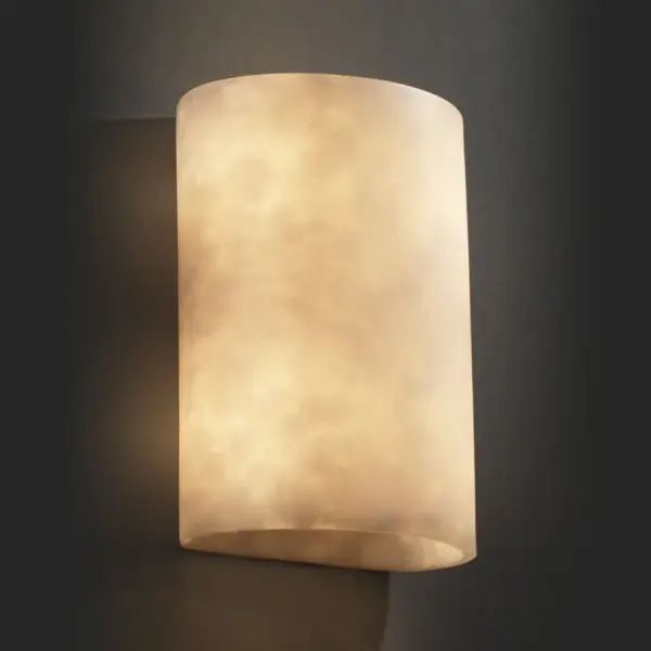 Collection: Clouds Glass: Clouds Resin Notes: Also available in Brushed Nickel, Matte Black, Antique Brass, Polished Chrome finish. Width: 6.75" Height: 9.75" Extension from Wall: 4.00" Top to Outlet: 2.50" Number of Bulbs: 2 Maximum Wattage: 40.00 W Bulb Base: Bayonet Light Source: LED Safety Listing: Damp Safety Rating: Damp Energy Efficient ADA