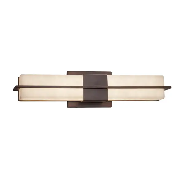 Collection: Clouds Finish: Dark Bronze Glass: Clouds Resin Width: 20.00" Height: 4.75" Extension from Wall: 4.00" Top to Outlet: 10.00" Maximum Wattage: 22.00 W Bulb Type: LED Light Source: LED Light Output: 1760.00 lm Safety Listing: Damp Safety Rating: Damp ADA LED