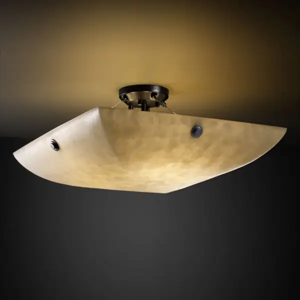 Collection: Clouds Finish: Matte Black Glass: Clouds Resin Notes: Standard Overall Height (OAH) - 12. Also available in Brushed Nickel, Matte Black finish. Width: 21.00" Height: 12.00" Length: 21.00" Canopy: 2" H x 6" Dia. Number of Bulbs: 3 Maximum Wattage: 75.00 W Bulb Type: A19 Bulb Base: E26-Medium Light Source: Incandescent Safety Listing: Damp Safety Rating: Damp