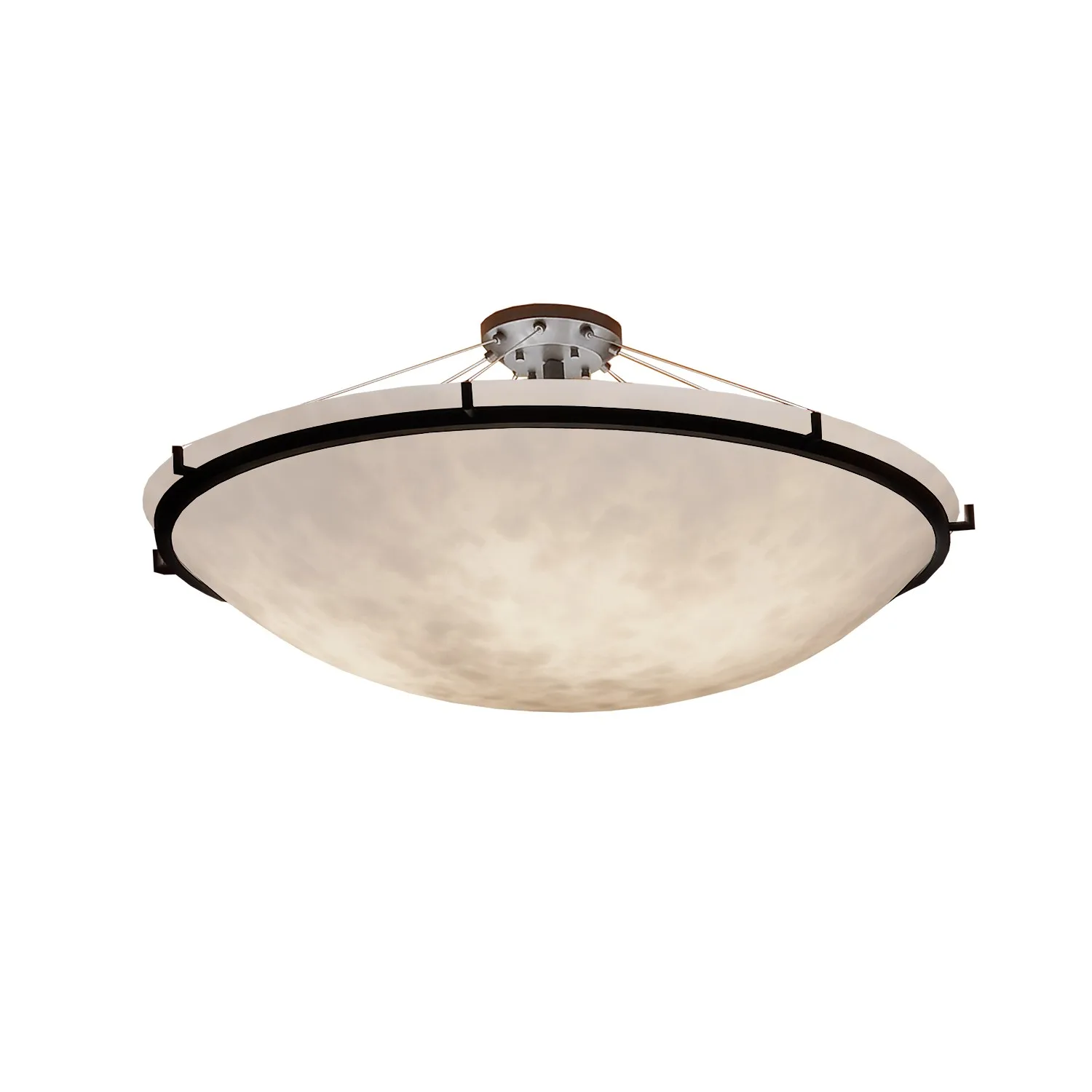 Clouds Eight Light Semi-Flush Mount in Dark Bronze