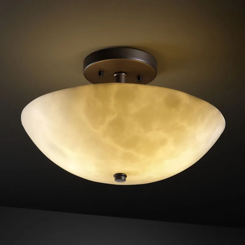 Clouds Two Light Semi-Flush Mount in Dark Bronze