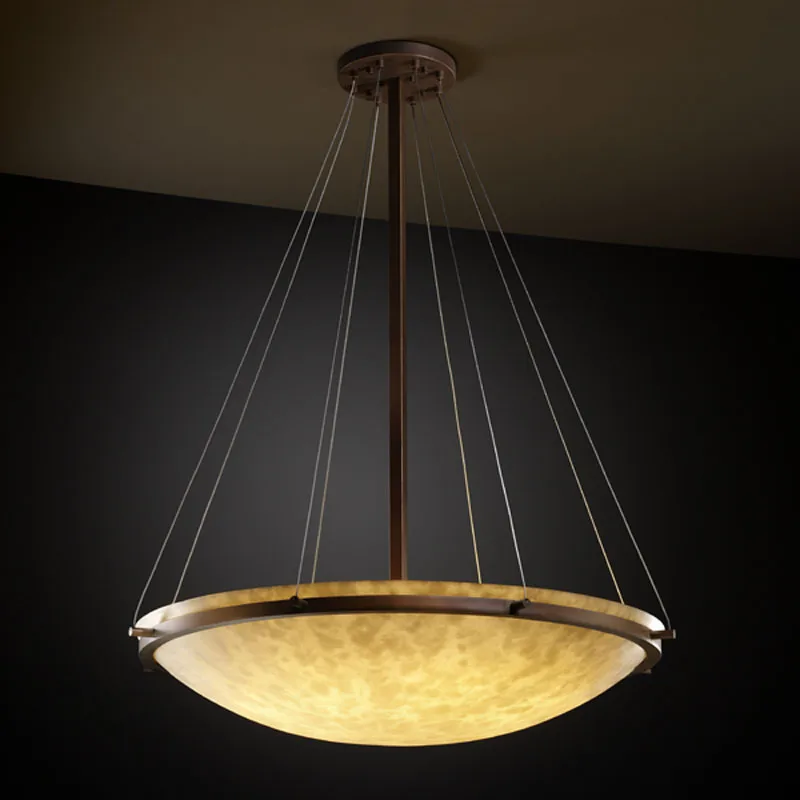 Clouds Eight Light Pendant in Dark Bronze