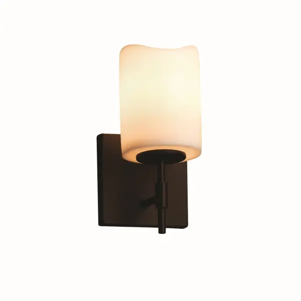 Collection: CandleAria Finish: Dark Bronze Glass: Faux Candle Resin Notes: This fixture can be installed as an uplight or downlight Width: 4.50" Height: 9.50" Extension from Wall: 5.25" Top to Outlet: 6.50" Number of Bulbs: 1 Maximum Wattage: 60.00 W Bulb Type: B13 Torpedo Safety Listing: Damp Safety Rating: Damp