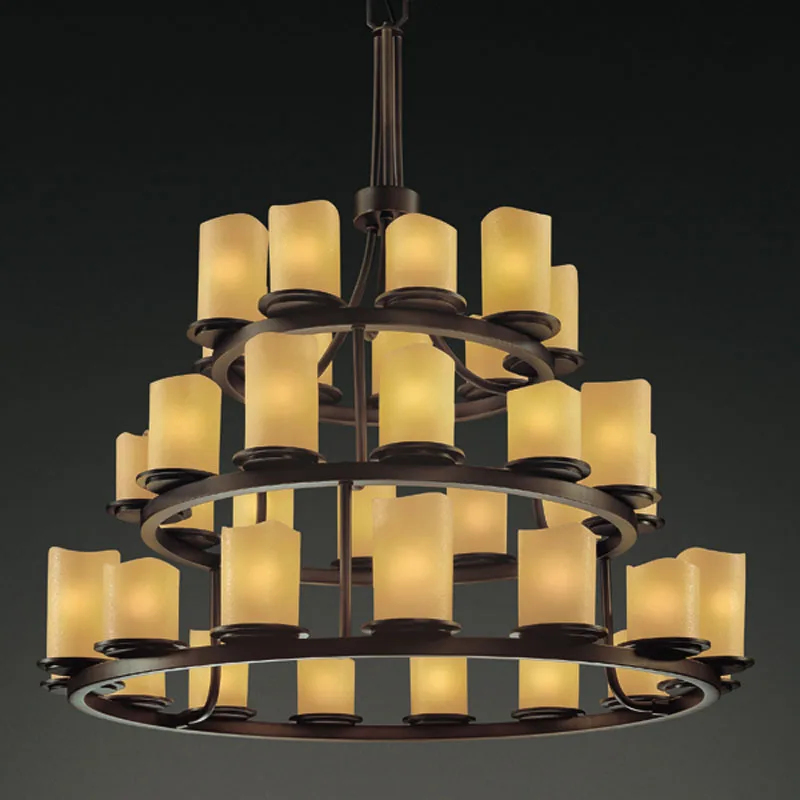 CandleAria 36 Light Chandelier in Dark Bronze