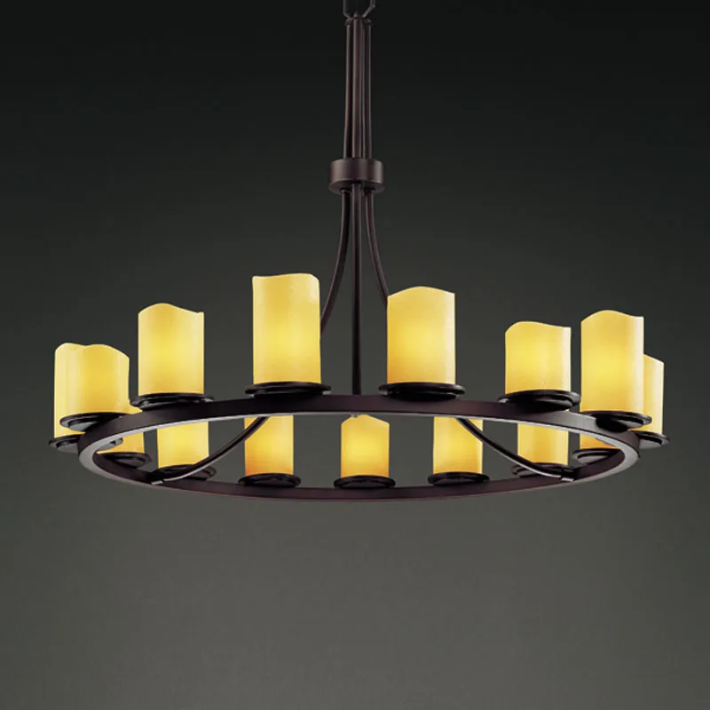 CandleAria 15 Light Chandelier in Dark Bronze