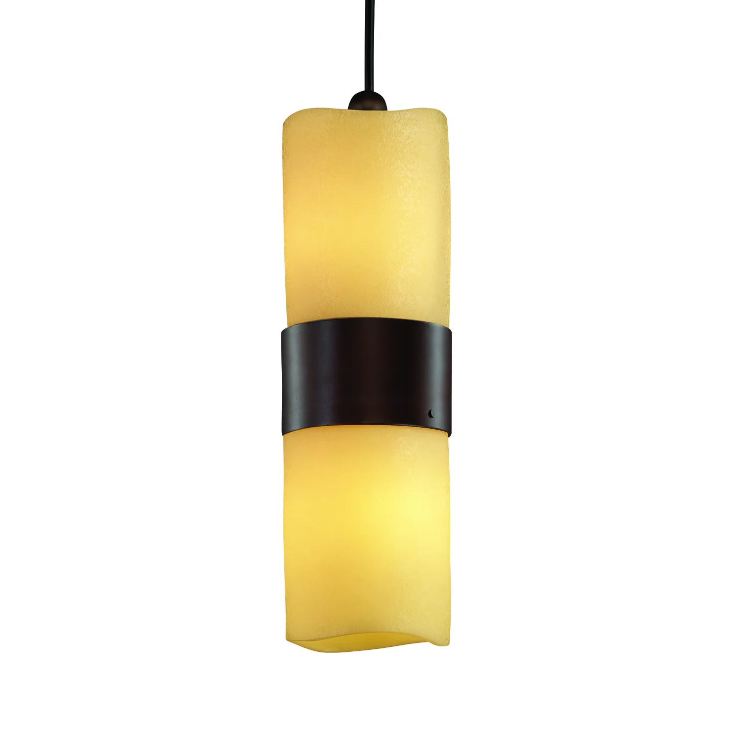 CandleAria Two Light Pendant in Dark Bronze