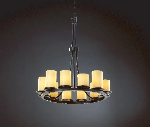 CandleAria 12 Light Chandelier in Matte Black