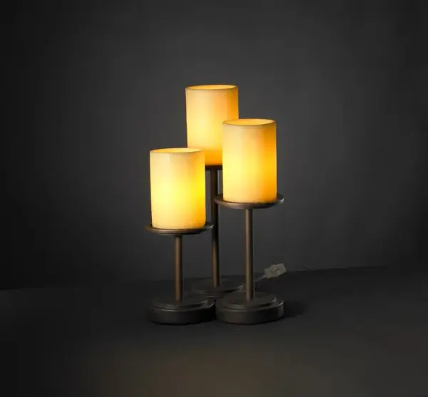 Collection: CandleAria Finish: Dark Bronze Glass: Faux Candle Resin Notes: Includes 3-way touch switch. Also available in Brushed Nickel, Matte Black finish. Width: 10.00" Height: 16.00" Number of Bulbs: 3 Maximum Wattage: 60.00 W Bulb Type: BA9 Torpedo Bulb Base: Bayonet Light Source: LED Safety Listing: Damp Safety Rating: Damp Energy Efficient