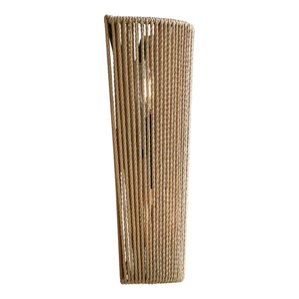 Collection: Eco Finish: Matte Black Glass: Natural Rope Width: 10.00" Height: 15.00" Extension from Wall: 4.00" Number of Bulbs: 2 Maximum Wattage: 40.00 W Bulb Base: E12 Voltage: 120.00 V Safety Listing: UL/ETL Safety Rating: Damp ADA