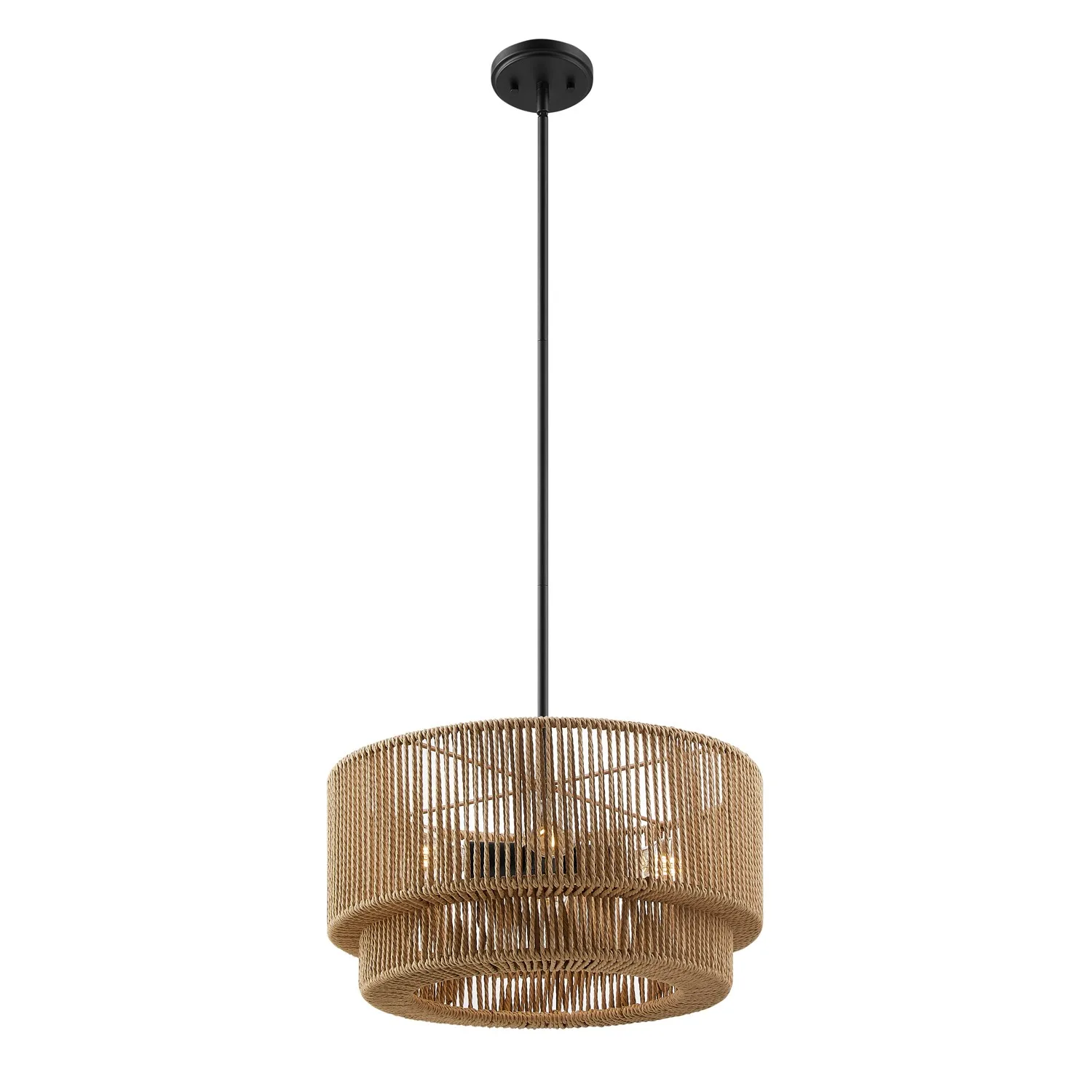 Eco Four Light Pendant in Matte Black