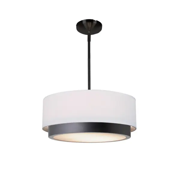 Collection: Textile Finish: Matte Black Glass: White Linen Fabric Width: 15.75" Height: 9.50" Maximum Wattage: 30.00 W Bulb Type: LED Light Source: LED Light Output: 3000.00 lm Voltage: 120.00 V Safety Listing: UL/ETL Safety Rating: Damp LED