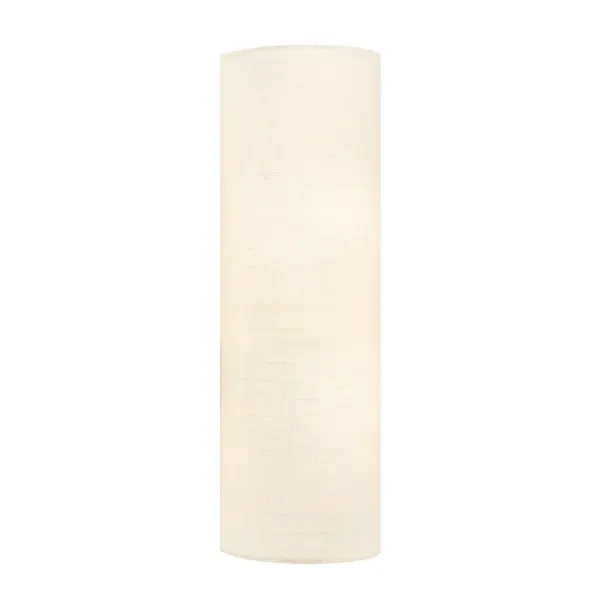 Tall 17" half-cylinder silhouette creates a refined vertical presence on the wall, Cream hardback fabric shade softly diffuses light while adding subtle texture, Open top and bottom design delivers warm ambient glow with gentle up-and-down illumination, ADA compliant profile makes it ideal for corridors, hallways, and commercial environments, Timeless form updated for today's interiors, pairing effortlessly with modern, transitional, and contemporary furnishings, Ideal for use in living rooms, bedrooms, bathrooms, hallways, stairways, and hospitality spaces, Works beautifully as a standalone accent or installed in multiples for a clean, architectural rhythm, A versatile lighting solution that blends classic simplicity with current design trends