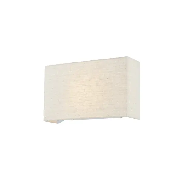 Collection: Textile Glass: Cream Linen Fabric Width: 13.00" Height: 8.00" Extension from Wall: 4.00" Canopy: 6.75" H x 11" W Number of Bulbs: 1 Maximum Wattage: 40.00 W Bulb Type: E26 Bulb Base: E26 Voltage: 120.00 V Safety Rating: Damp ADA