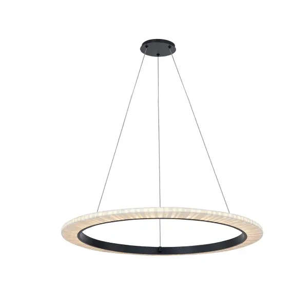 Collection: Textile Finish: Matte Black Glass: Woven Fabric Width: 42.00" Height: 1.25" Canopy: 7.5" Dia. x 1.25" H Maximum Wattage: 33.00 W Light Source: LED Light Output: 2650.00 lm Delivered Lumens: 1100.00 lm Voltage: 120.00 V Safety Listing: UL/ETL Safety Rating: Damp LED