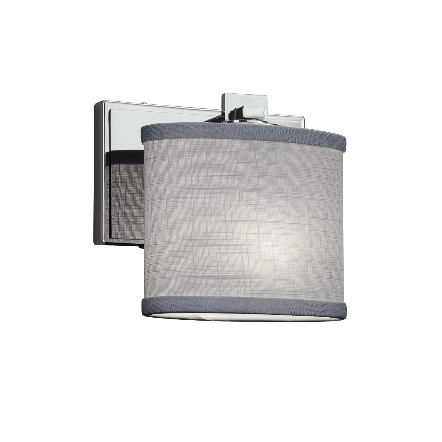 Textile One Light Wall Sconce in Polished Chrome