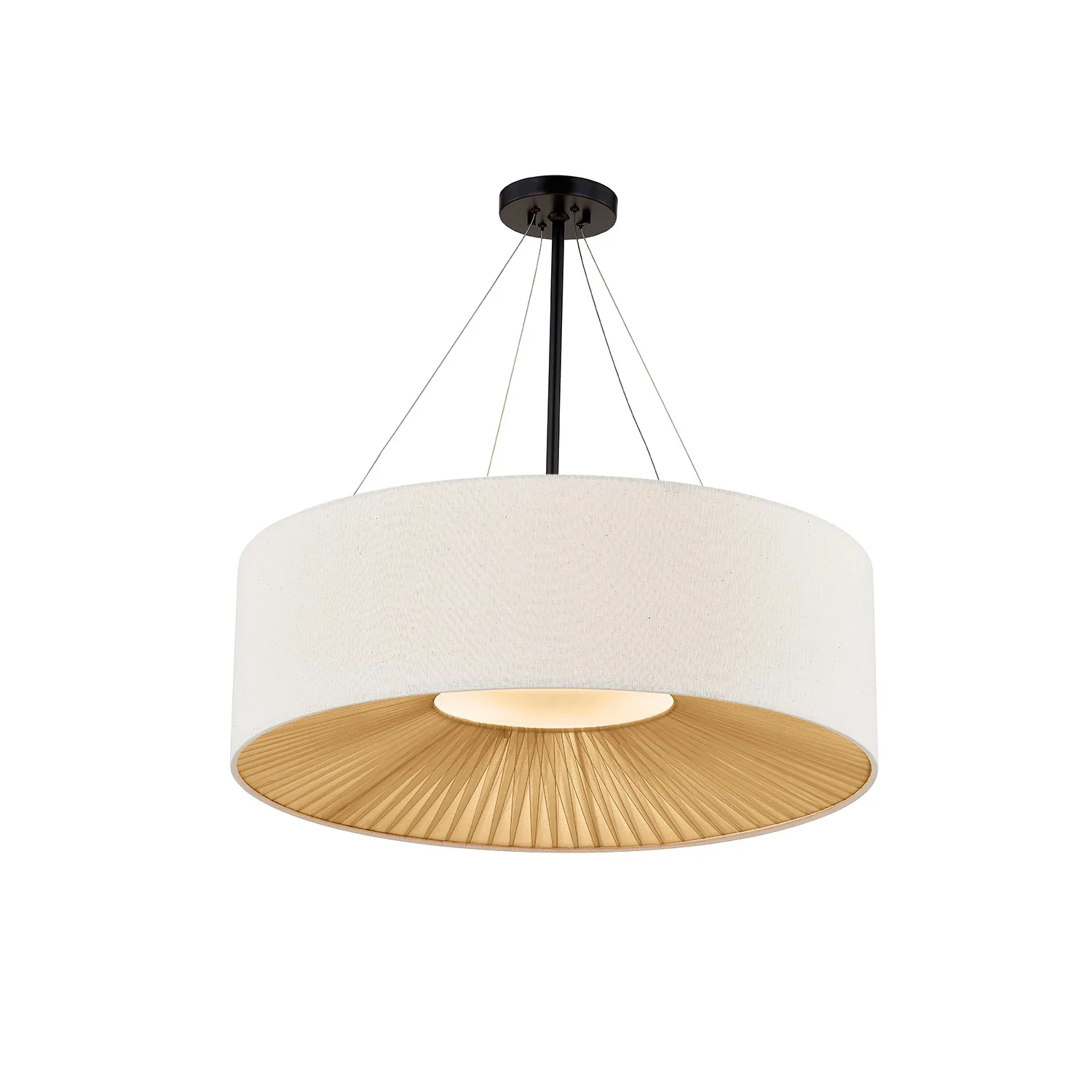 Textile Eight Light Pendant in Matte Black