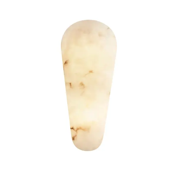 13.5" tall tapered silhouette wall sconce offers a refined, sculptural presence with a soft organic profile, Faux alabaster resin shade delivers the natural beauty of stone with enhanced durability and consistency, When illuminated, the material reveals warm veining and depth for a rich, ambient glow, Fully ADA compliant with a streamlined projection ideal for corridors, bathrooms, and hospitality environments, Equipped with (2) E12 sockets, 40W max each, compatible with incandescent or LED E12 base bulbs (bulbs not included), Dimmable when paired with compatible bulbs and dimmers, allowing customizable light levels, Damp location rated for use in bathrooms, powder rooms, spas, and covered outdoor applications, Tapered form adds visual interest while maintaining a timeless aesthetic, Works beautifully as a single statement piece or installed in pairs for balanced lighting, Versatile design complements modern, contemporary, transitional, and classic interiors, Ideal for residential, commercial, and hospitality spaces seeking understated elegance and warm illumination