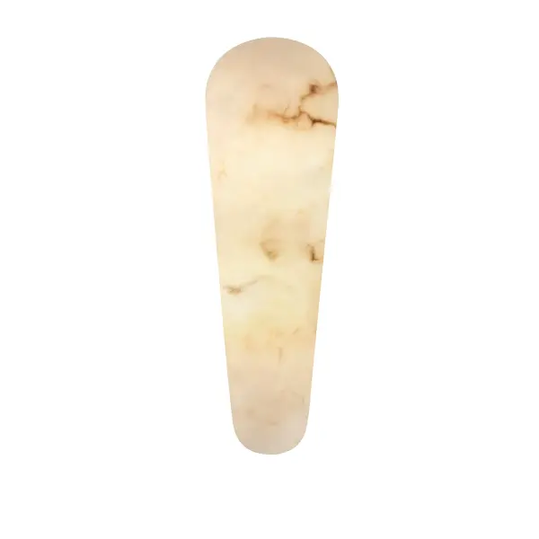 18.5" tall tapered silhouette wall sconce offers a refined, sculptural presence with a soft organic profile, Faux alabaster resin shade delivers the natural beauty of stone with enhanced durability and consistency, When illuminated, the material reveals warm veining and depth for a rich, ambient glow, Fully ADA compliant with a streamlined projection ideal for corridors, bathrooms, and hospitality environments, Equipped with (2) E12 sockets, 40W max each, compatible with incandescent or LED E12 base bulbs (bulbs not included), Dimmable when paired with compatible bulbs and dimmers, allowing customizable light levels, Damp location rated for use in bathrooms, powder rooms, spas, and covered outdoor applications, Tapered form adds visual interest while maintaining a timeless aesthetic, Works beautifully as a single statement piece or installed in pairs for balanced lighting, Versatile design complements modern, contemporary, transitional, and classic interiors, Ideal for residential, commercial, and hospitality spaces seeking understated elegance and warm illumination